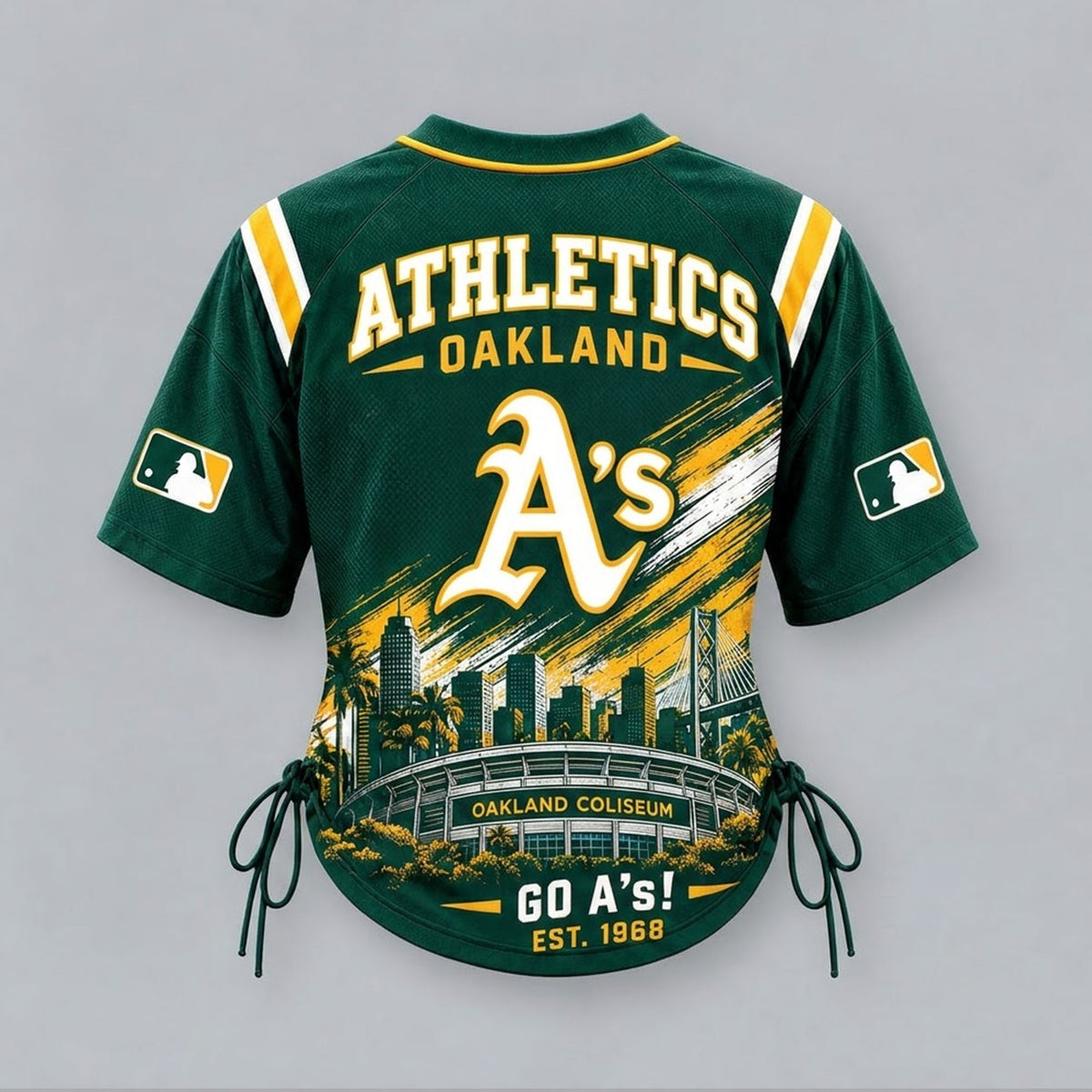 OA Premium MLB Game Day Women Lace-Up Jersey Shirt