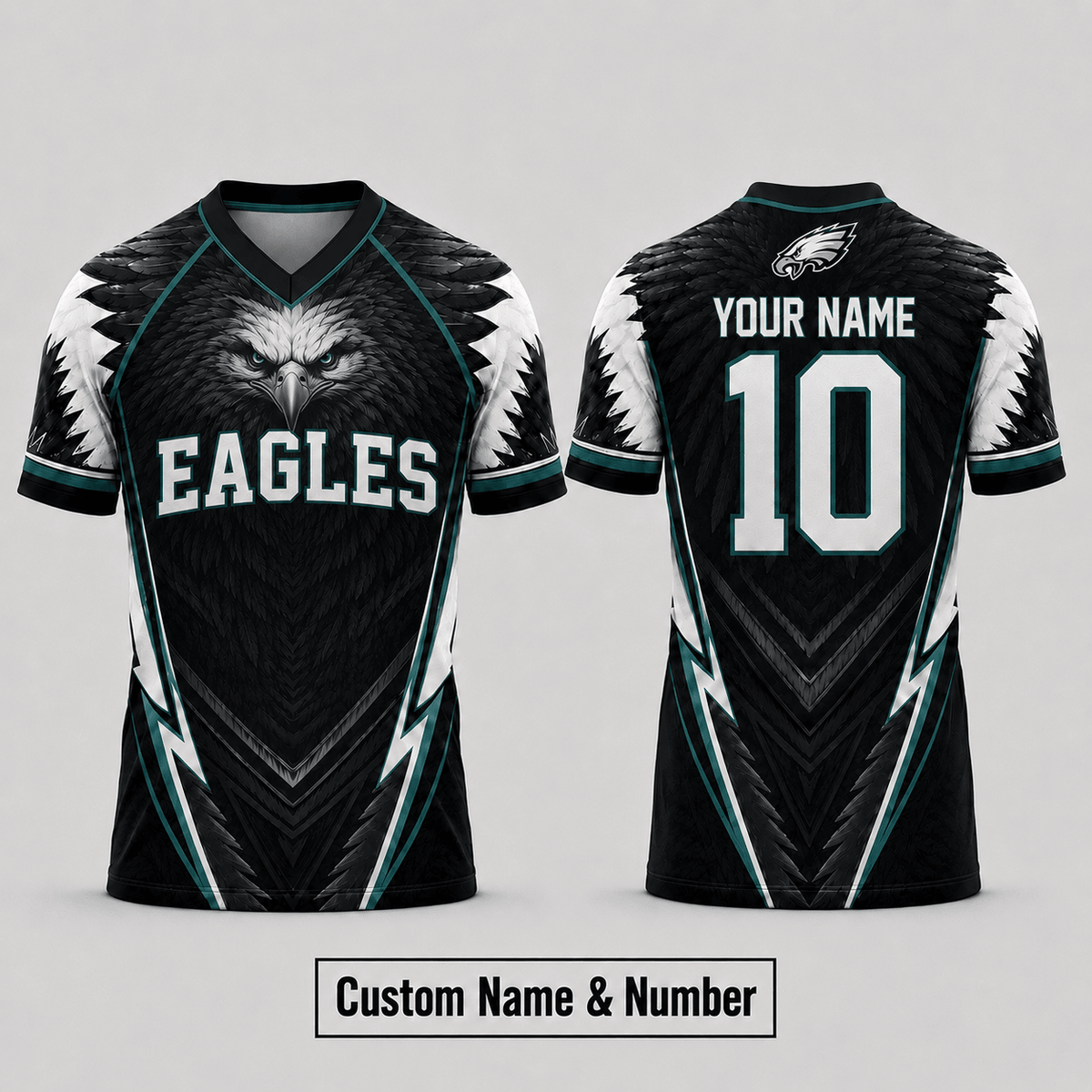 PE Premium NFL Custom Name And Number Jersey For Fierce Football Fans