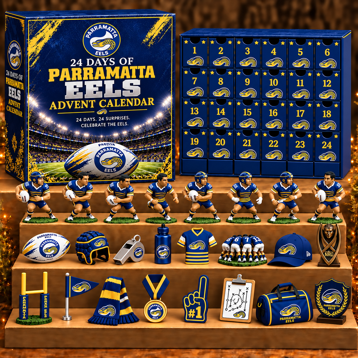 PE x NRL Personalized 24 Days Of Super Rugby Advent Calendar Blink Box