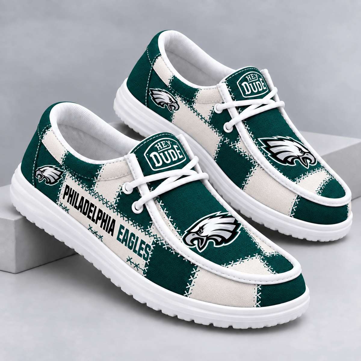PHI x NFL Team Logo Patchwork Loafer Shoes