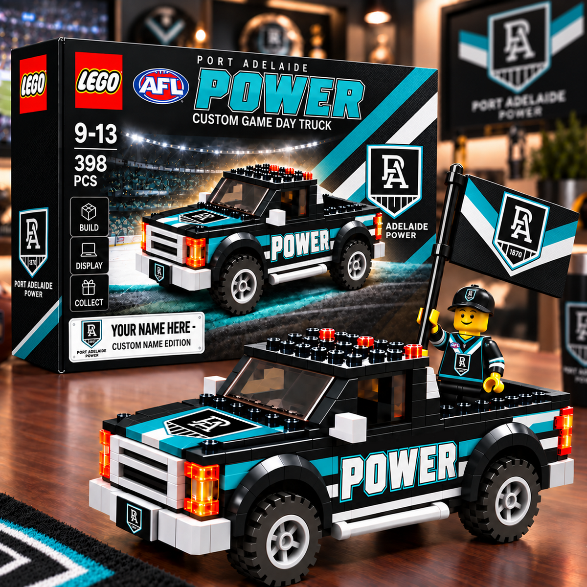 PORT x AFL Building Blocks Truck Toy Set V2