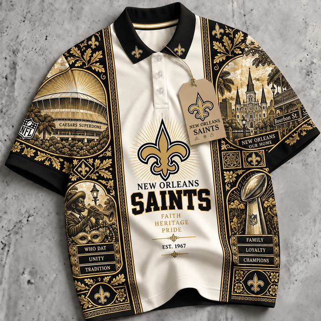 PREMIUM NFL X NOS EXCLUSIVE RETRO VINTAGE POLO SHIRT LIMITED EDITION