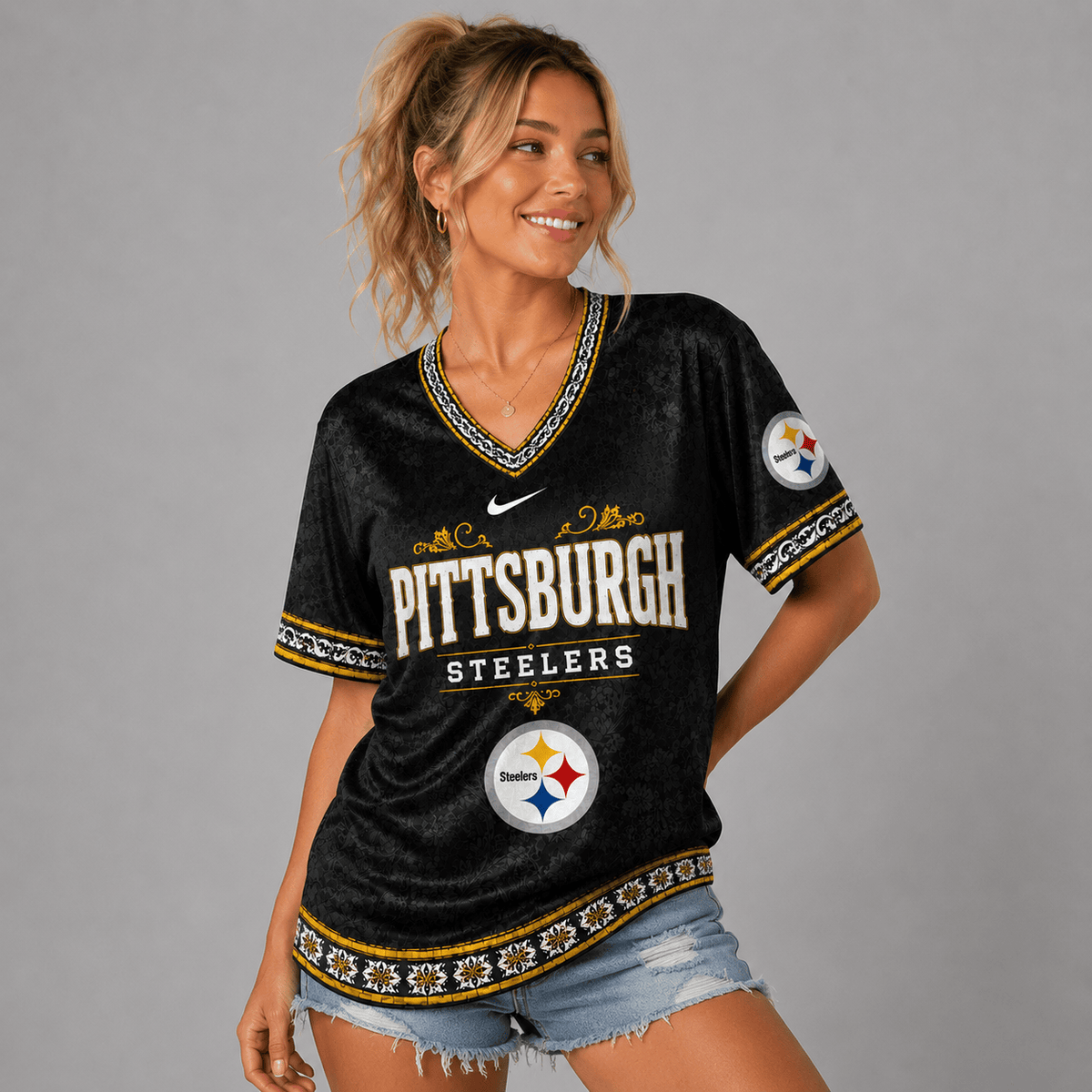 PS Premium NFL Classic Floral Satin Shirt