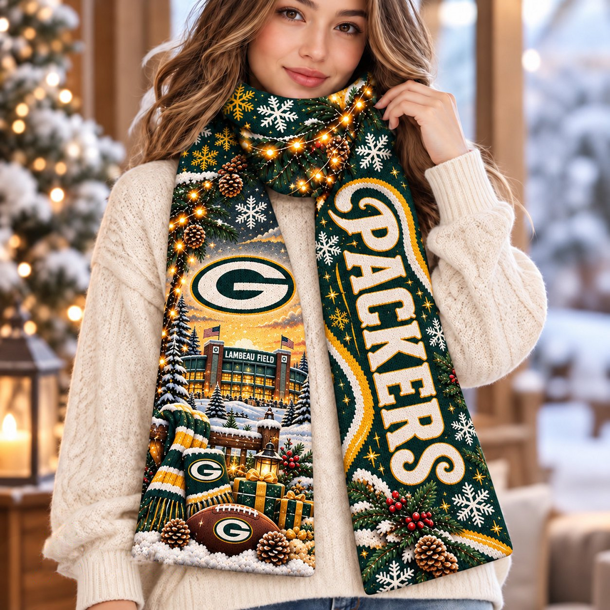Premium GB x NFL Scarf Personalized