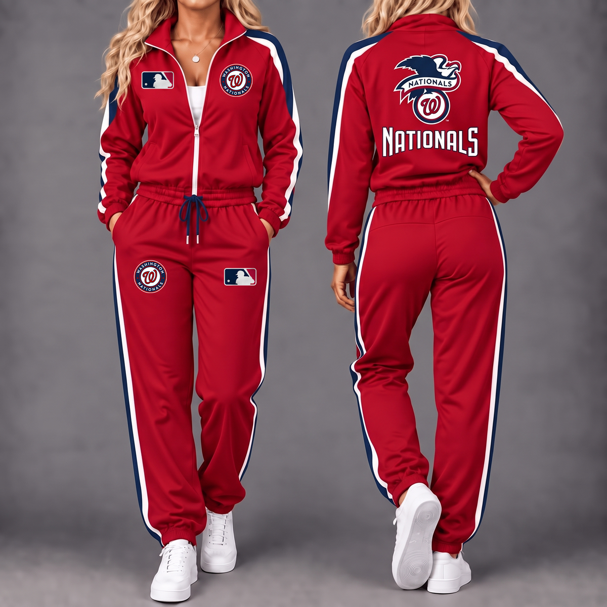 Premium MLB x WAS Game Day Waterproof Windbreaker Zip-Up Tracksuit Set