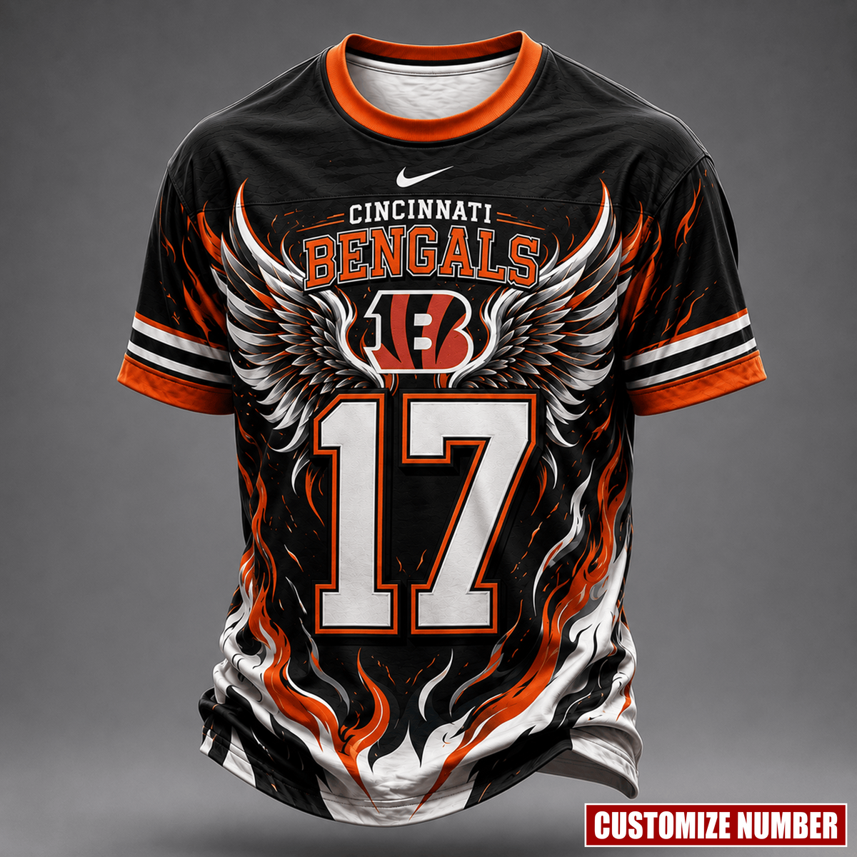 Premium NFL X CIN EXCLUSIVE PERSONALIZED Wings of Fury T-Shirt LIMITED EDITION