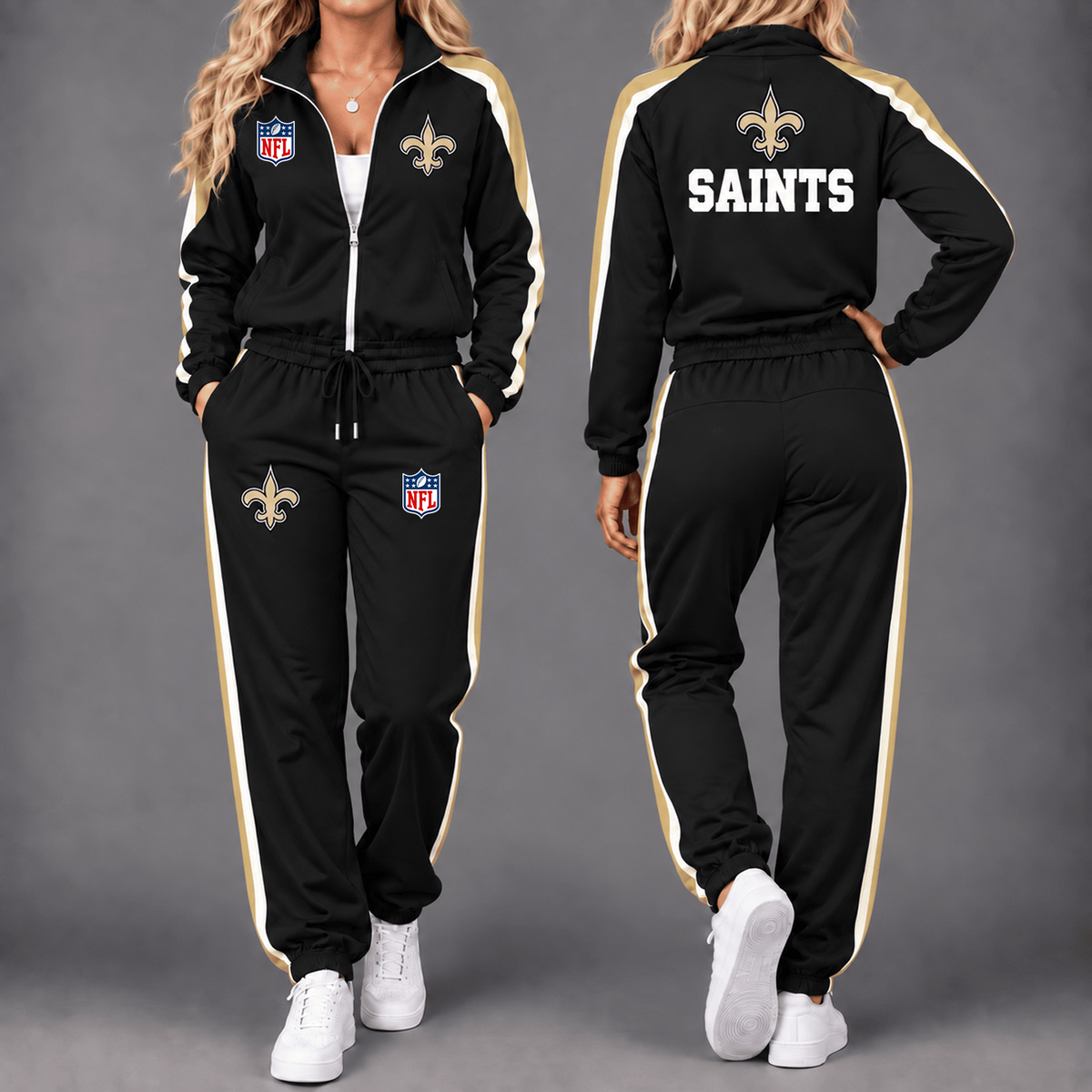 Premium NFL x NO Game Day Waterproof Windbreaker Zip-Up Tracksuit Set