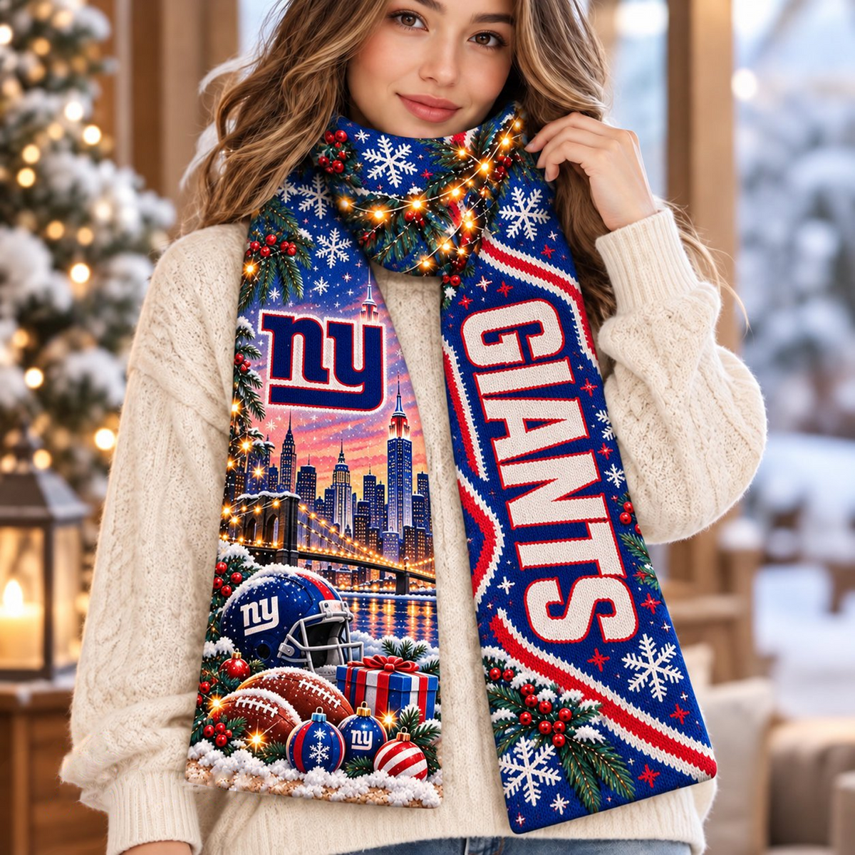 Premium NYG x NFL Scarf Personalized