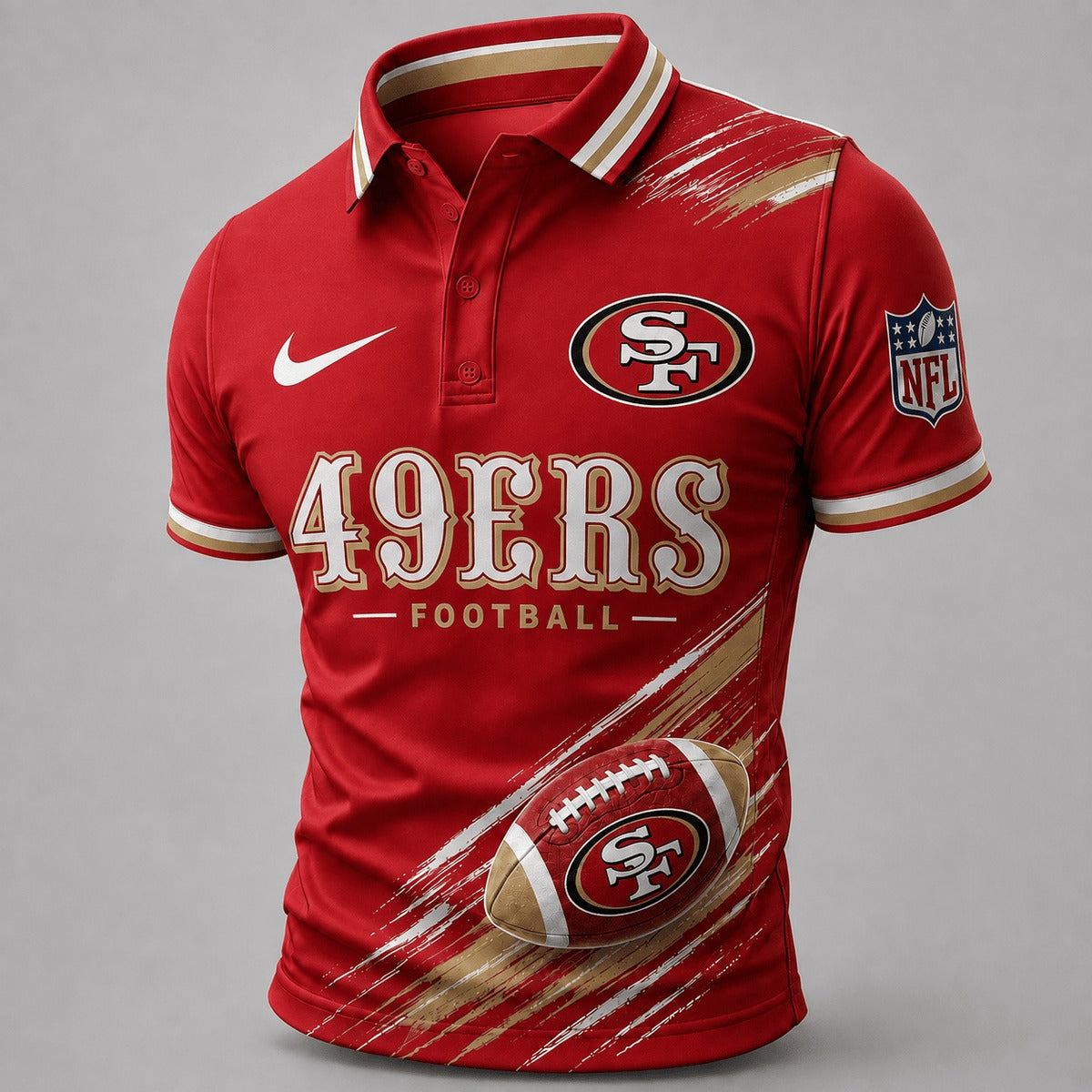 SF49 Premium NFL Dynamic Gridiron Style Polo