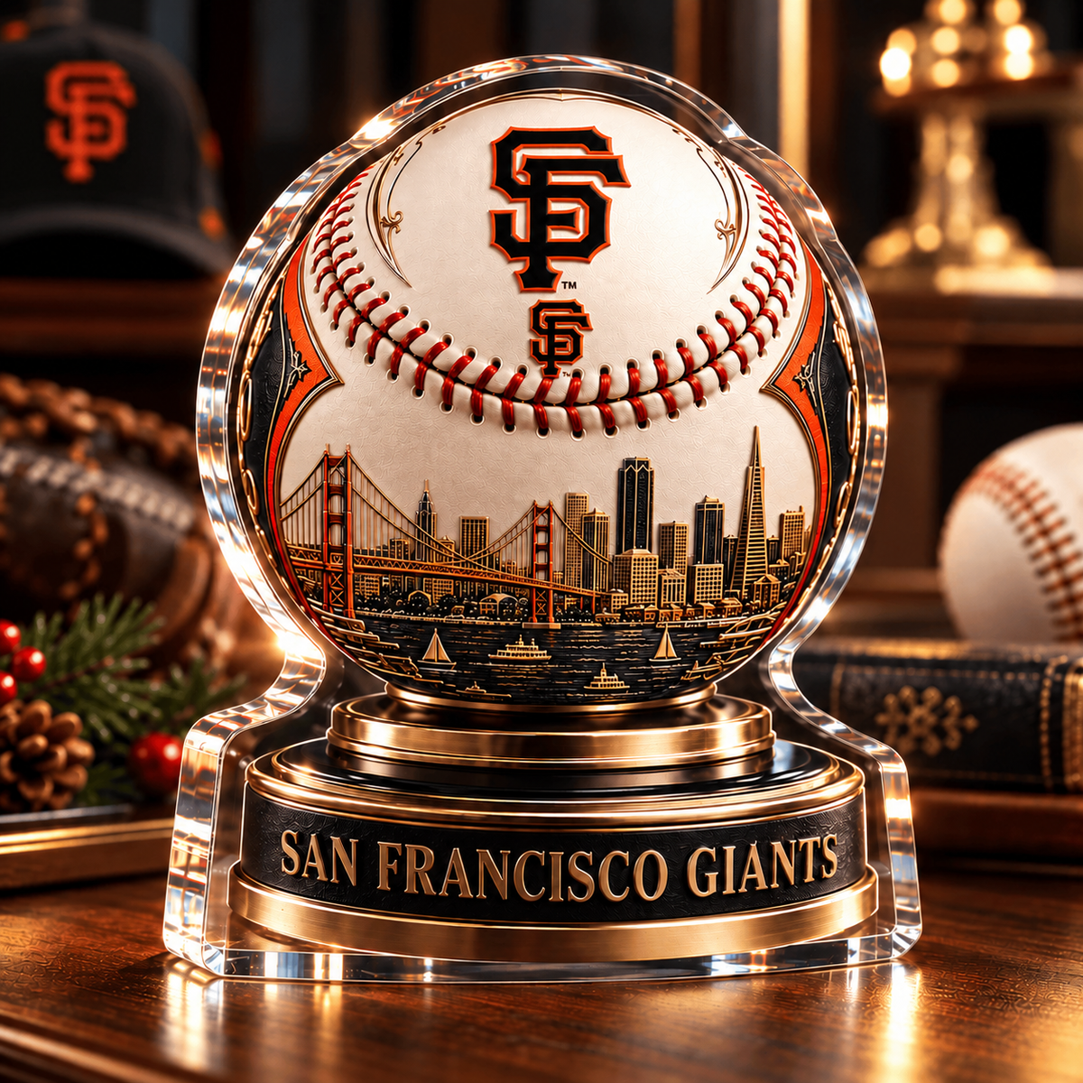SFG x MLB Personalized Name Acrylic Block Plaque Gift For Fan