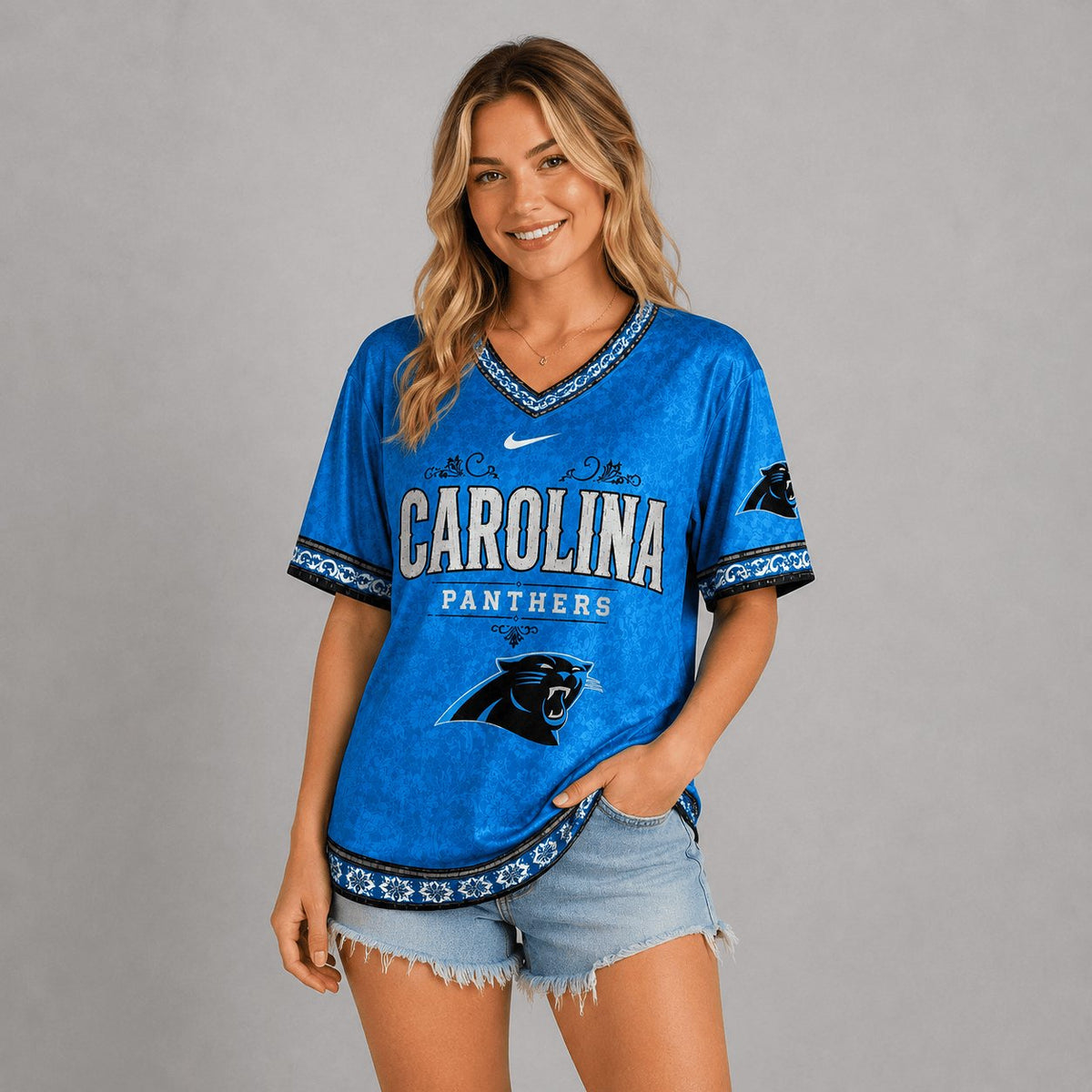 SIGNATURE NFL X CAR EXCLUSIVE WOMEN CLASSIC FLORAL SATIN SHIRT LIMITED EDITION