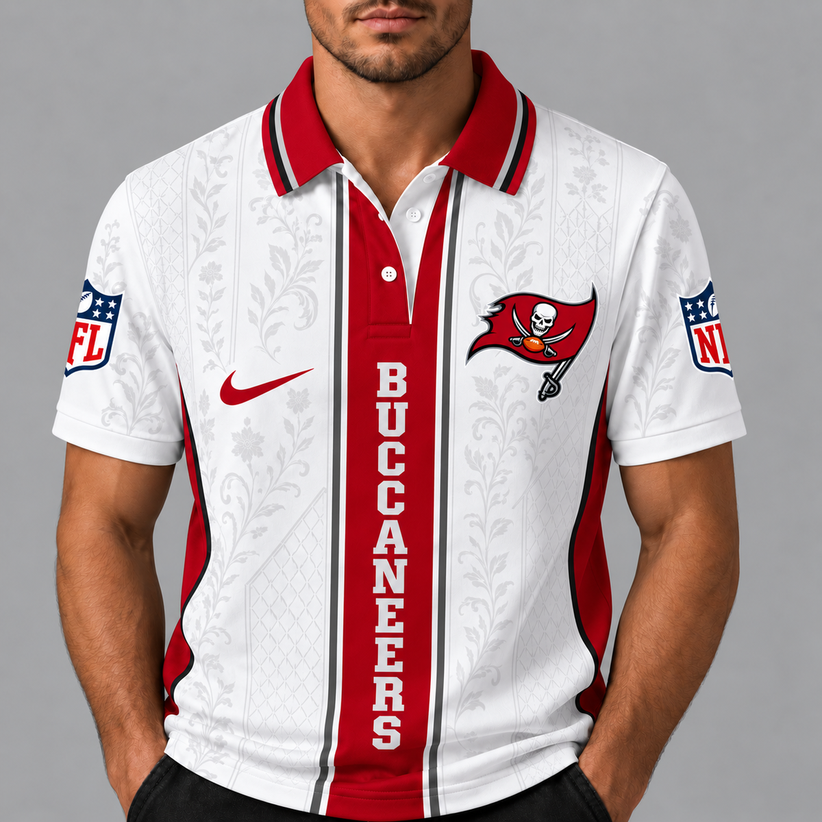 TBB Premium NFL Floral Elegance Menƒ??s Polo Shirt