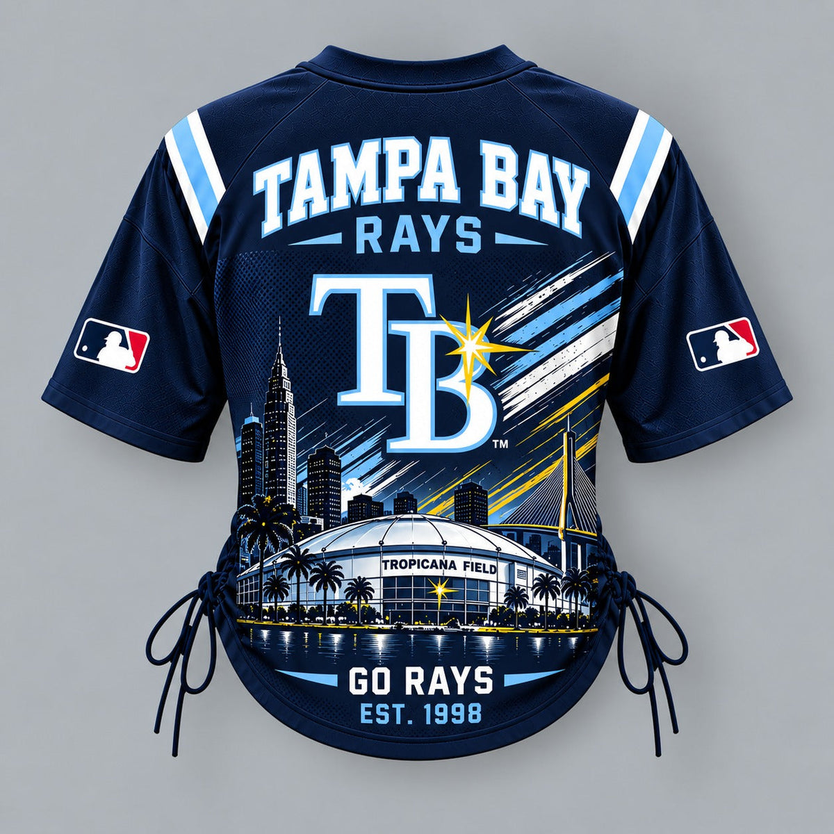 TBR Premium MLB Game Day Women Lace-Up Jersey Shirt