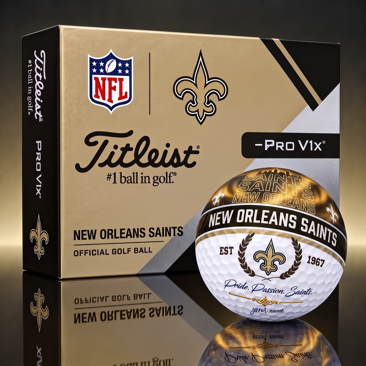 TITLIEST X SIGNATURE NFL NOS EXCLUSIVE BESPOKE NAME GALAXY GOLF BALL V3 LIMITED EDITION
