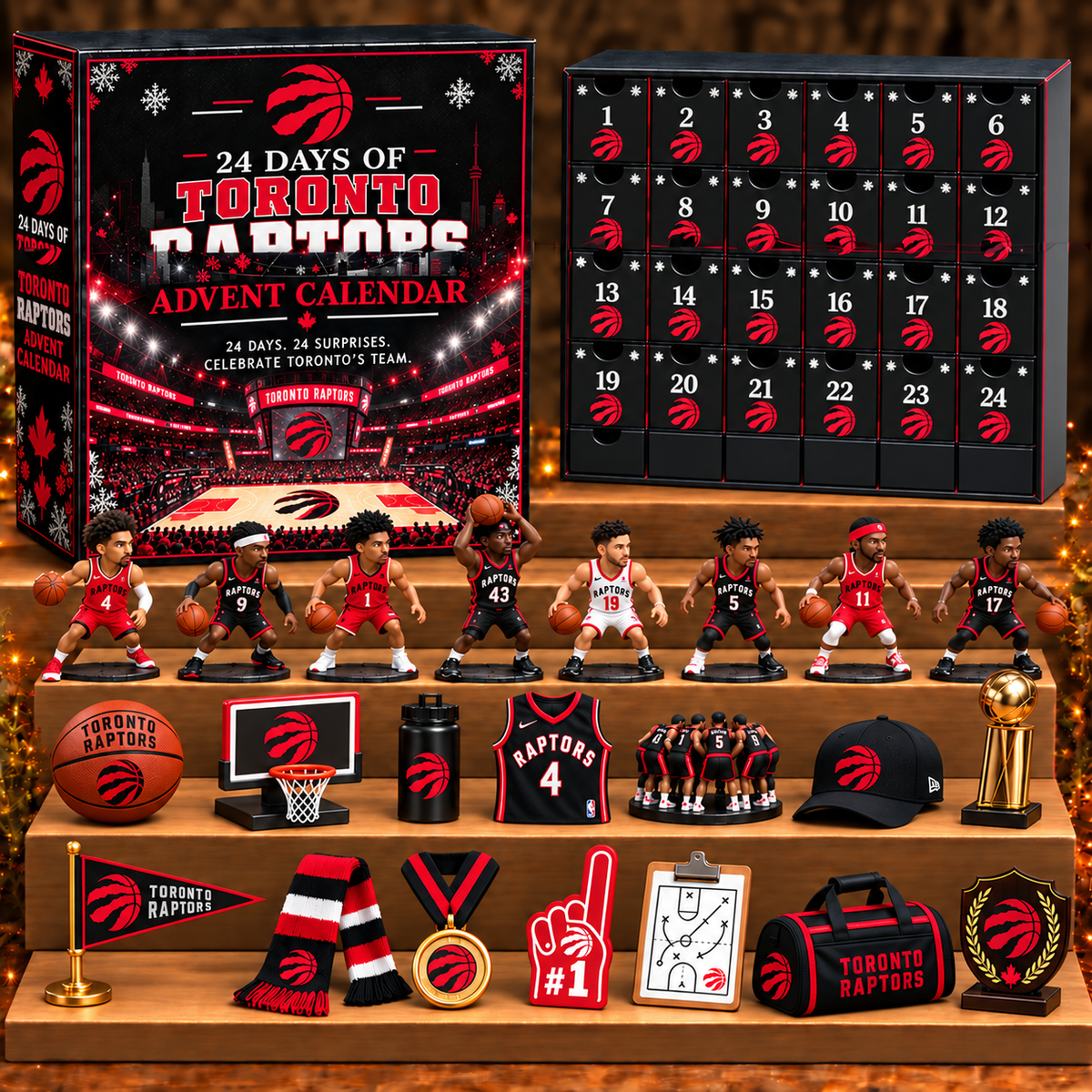 TR x NBA Personalized 24 Days Of Basketball Advent Calendar Blink Box