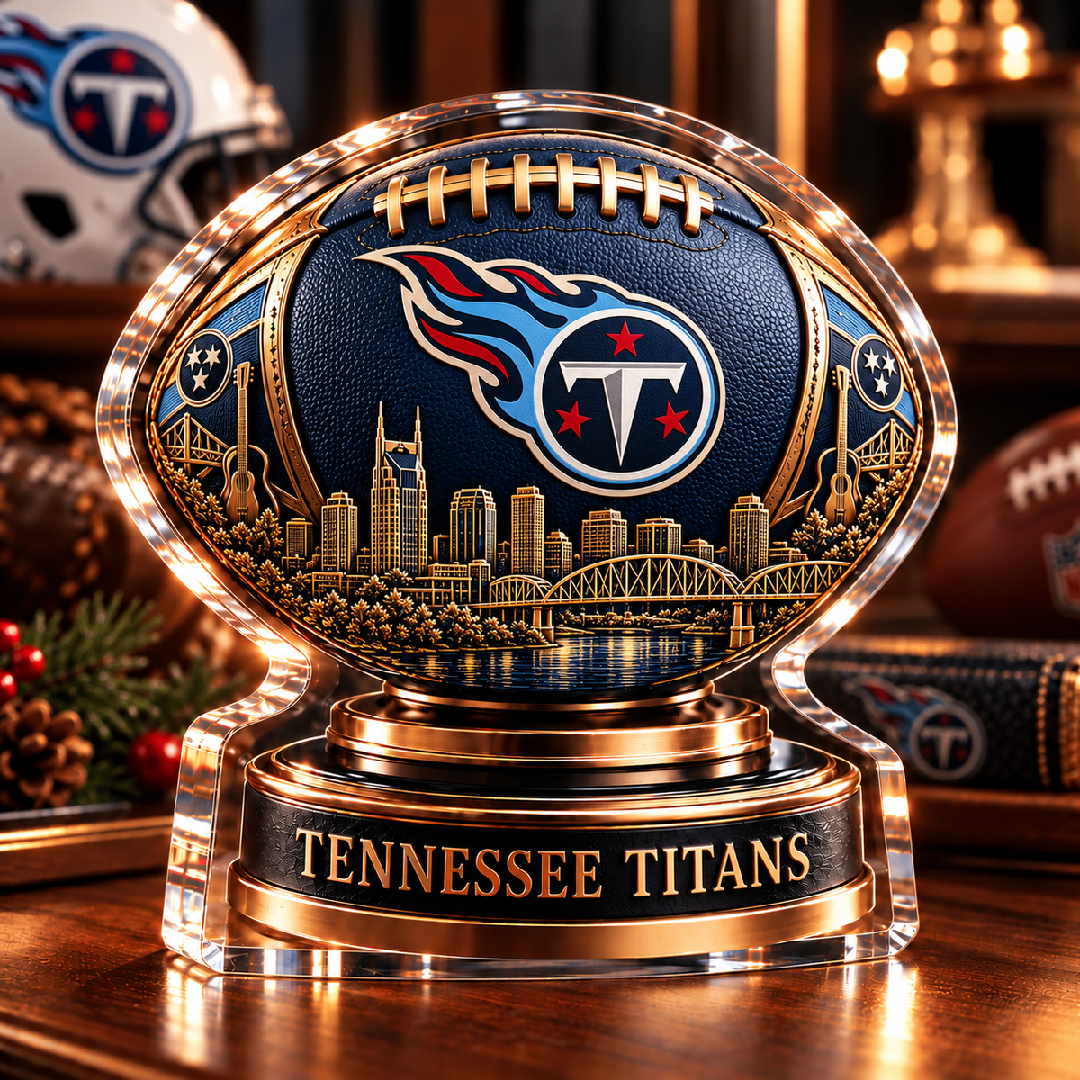 TT x NFL Personalized Name Acrylic Block Plaque Gift For Fan