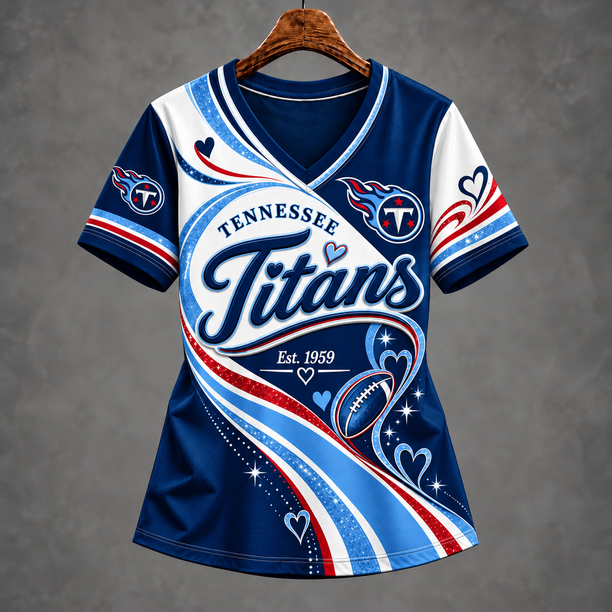 TT x NFL Premium Womenƒ??s V-Neck Shirt