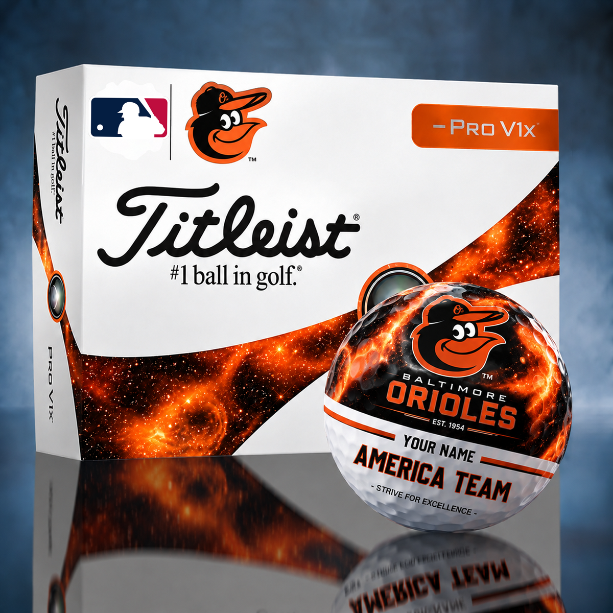 Titleist BAL x Premium MLB PERSONALIZED GOLF BALL LIMITED EDITION V7