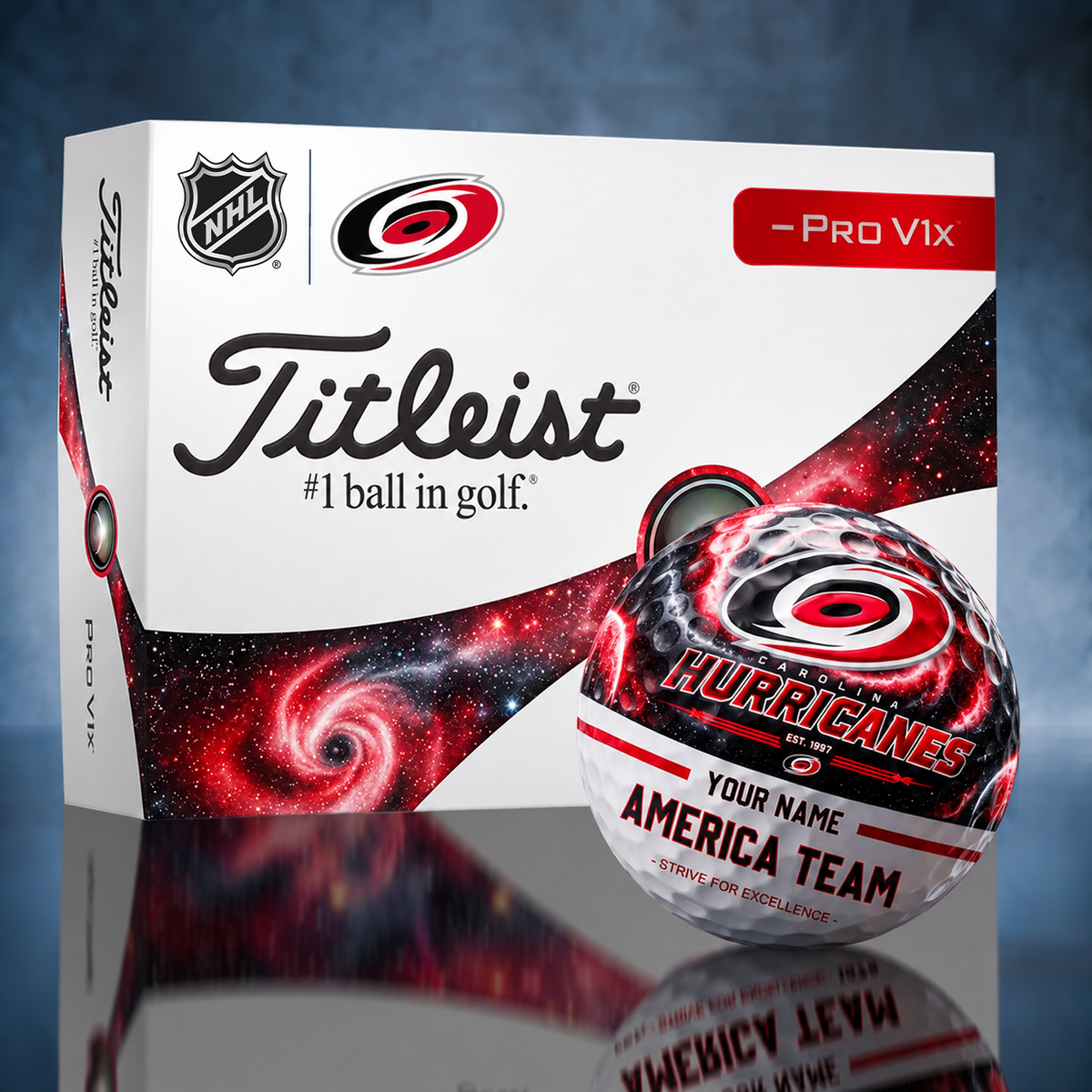 Titleist CAR x Premium NHL PERSONALIZED GOLF BALL LIMITED EDITION V7