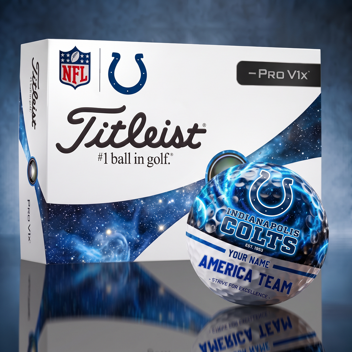 Titleist IND x Premium NFL DAL PERSONALIZED GOLF BALL LIMITED EDITION V7