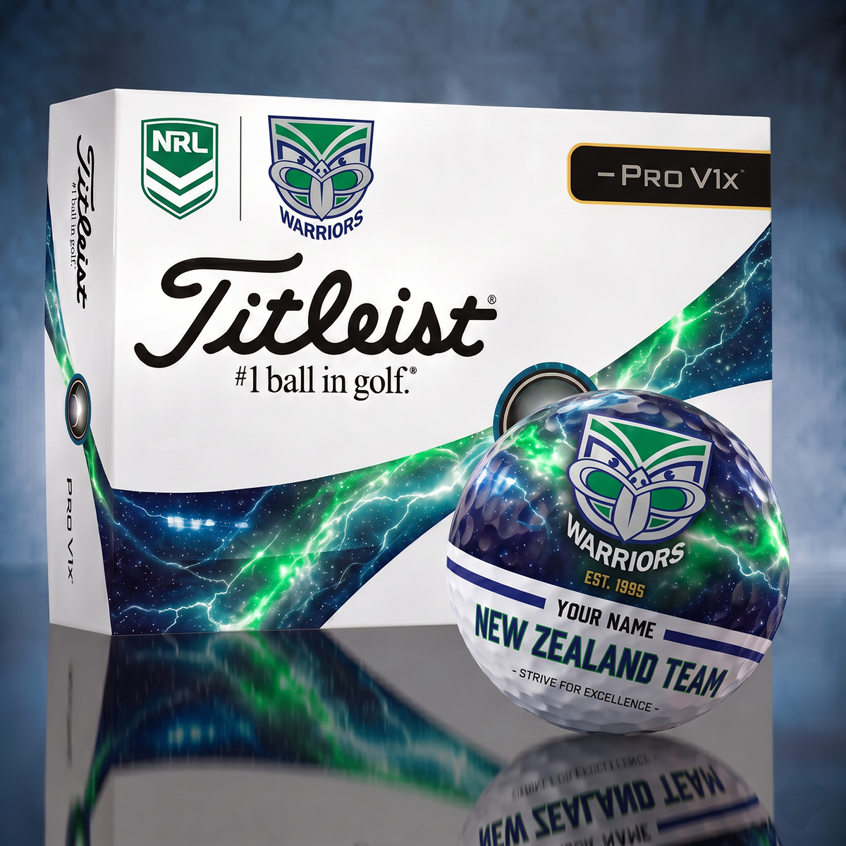 Titleist NZL x Premium NRL PERSONALIZED GOLF BALL LIMITED EDITION V7
