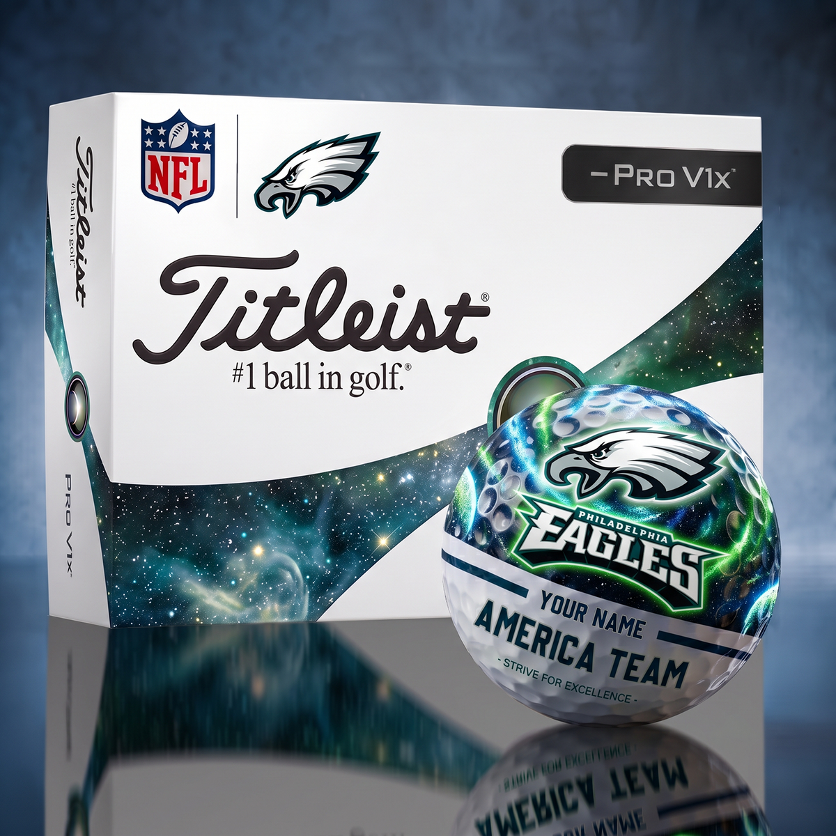 Titleist PHI x Premium NFL DAL PERSONALIZED GOLF BALL LIMITED EDITION V7