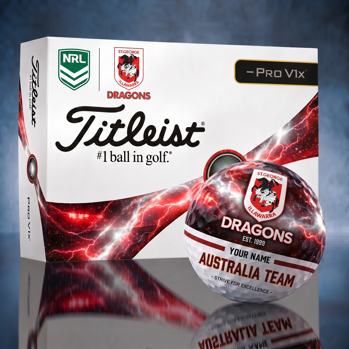 Titleist SGI x Premium NRL PERSONALIZED GOLF BALL LIMITED EDITION V7
