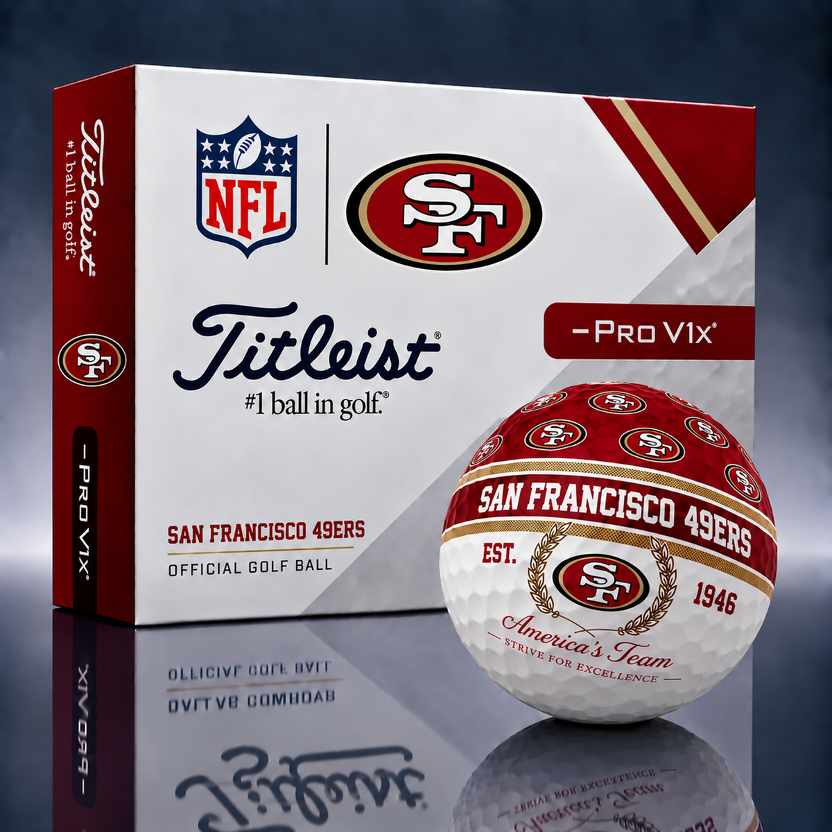 Titleist X Premium NFL SF PERSONALIZED GOLF BALL LIMITED EDITION V5