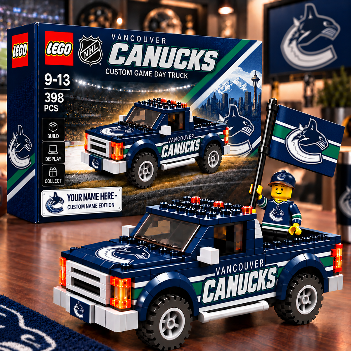 VAN x NHL Building Blocks Truck Toy Set V2