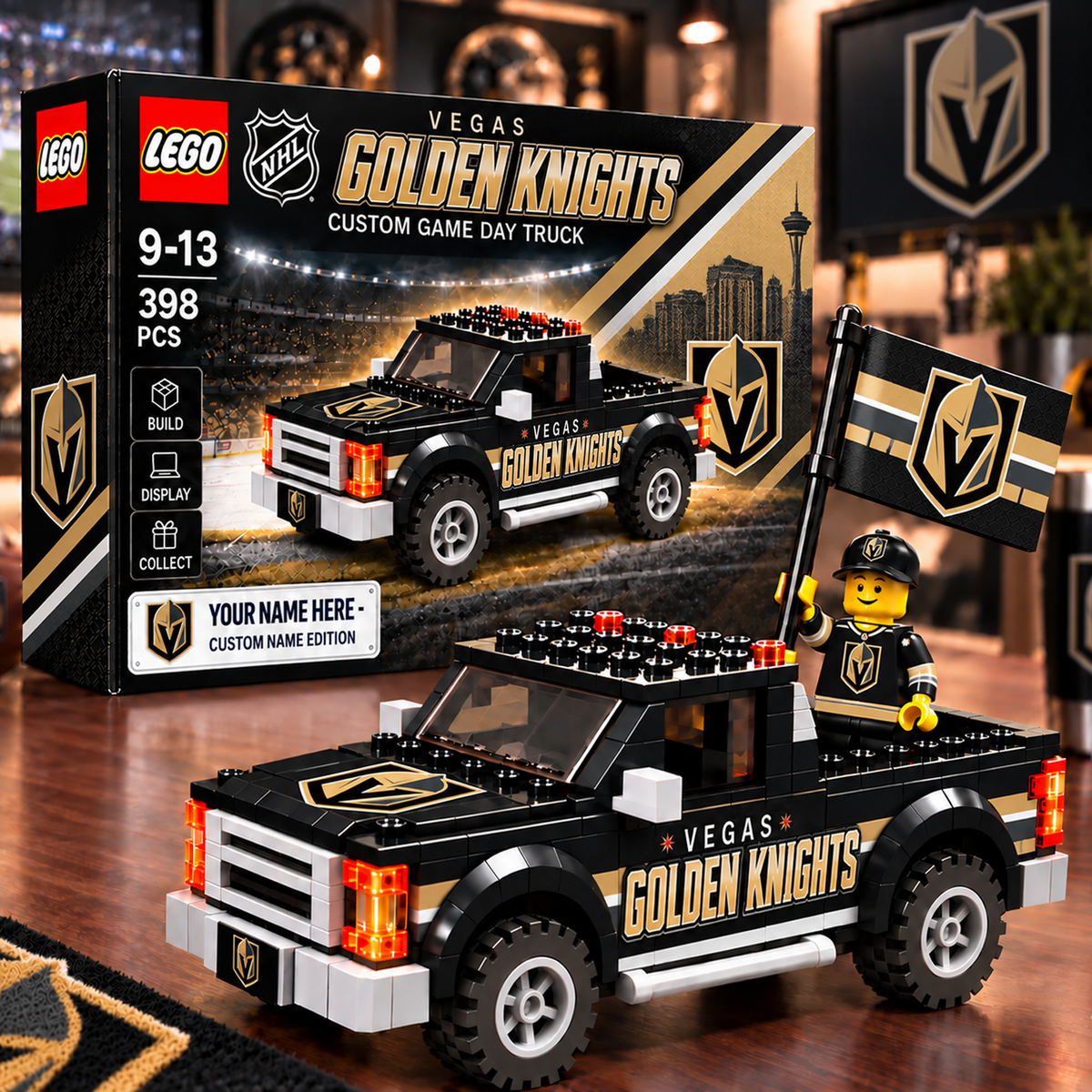 VGK x NHL Building Blocks Truck Toy Set V2