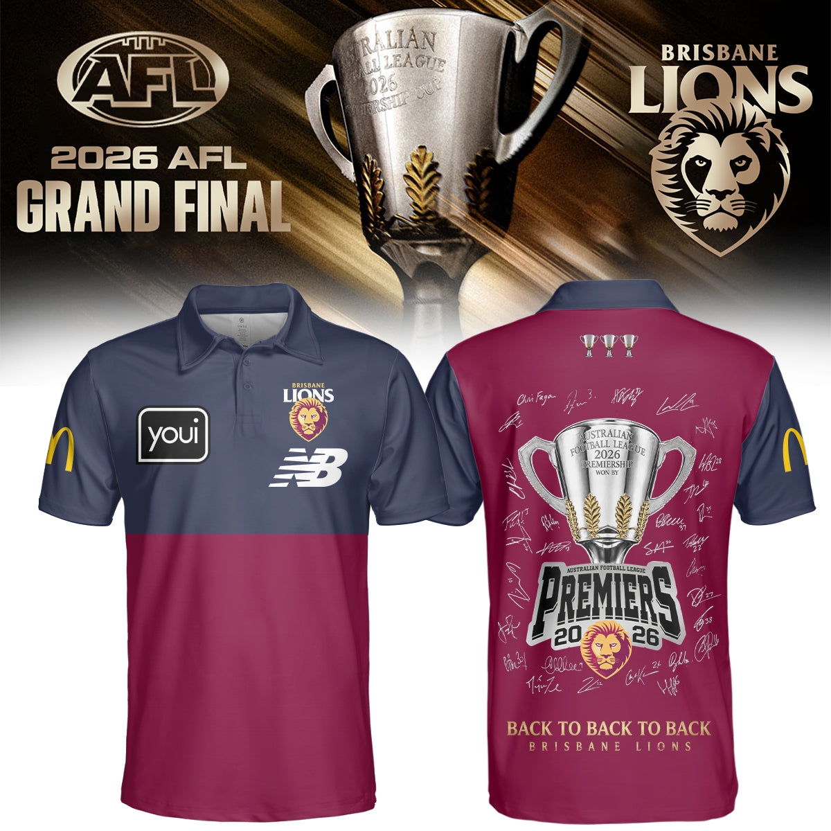 PREMIUM AFL X BL THANK FOR MEMORIES CHAMPIONSHIP POLO V7 LIMITED EDITION NDT NHM 2026