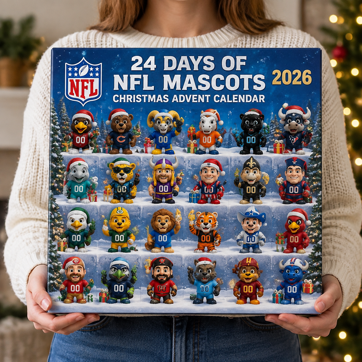 24 Days of NFL Mascots Christmas Advent Calendar 2026