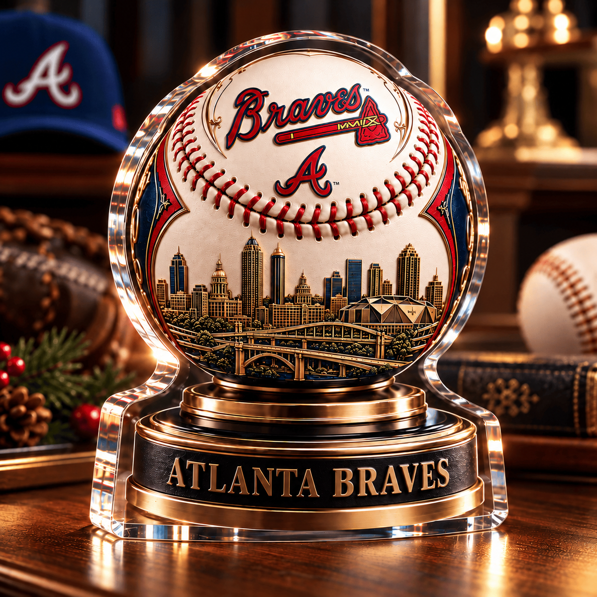 AB x MLB Personalized Name Acrylic Block Plaque Gift For Fan