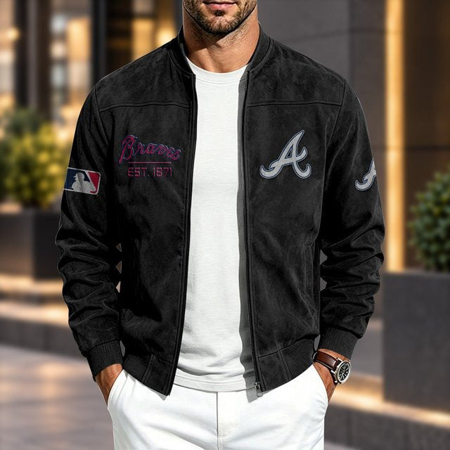 AB x MLB Suede Bomber Jacket