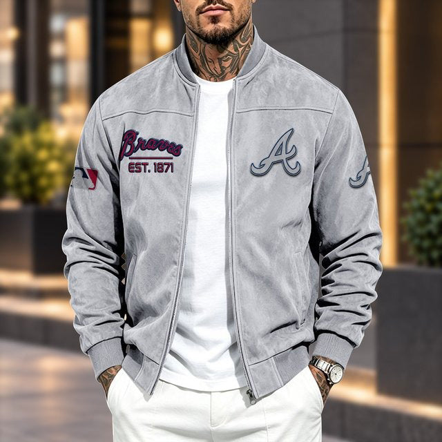 AB x MLB Suede Bomber Jacket