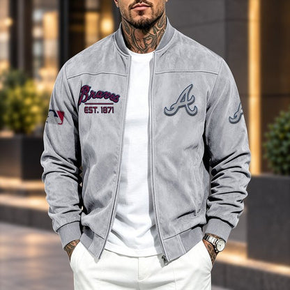 AB x MLB Suede Bomber Jacket