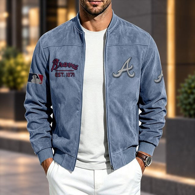 AB x MLB Suede Bomber Jacket