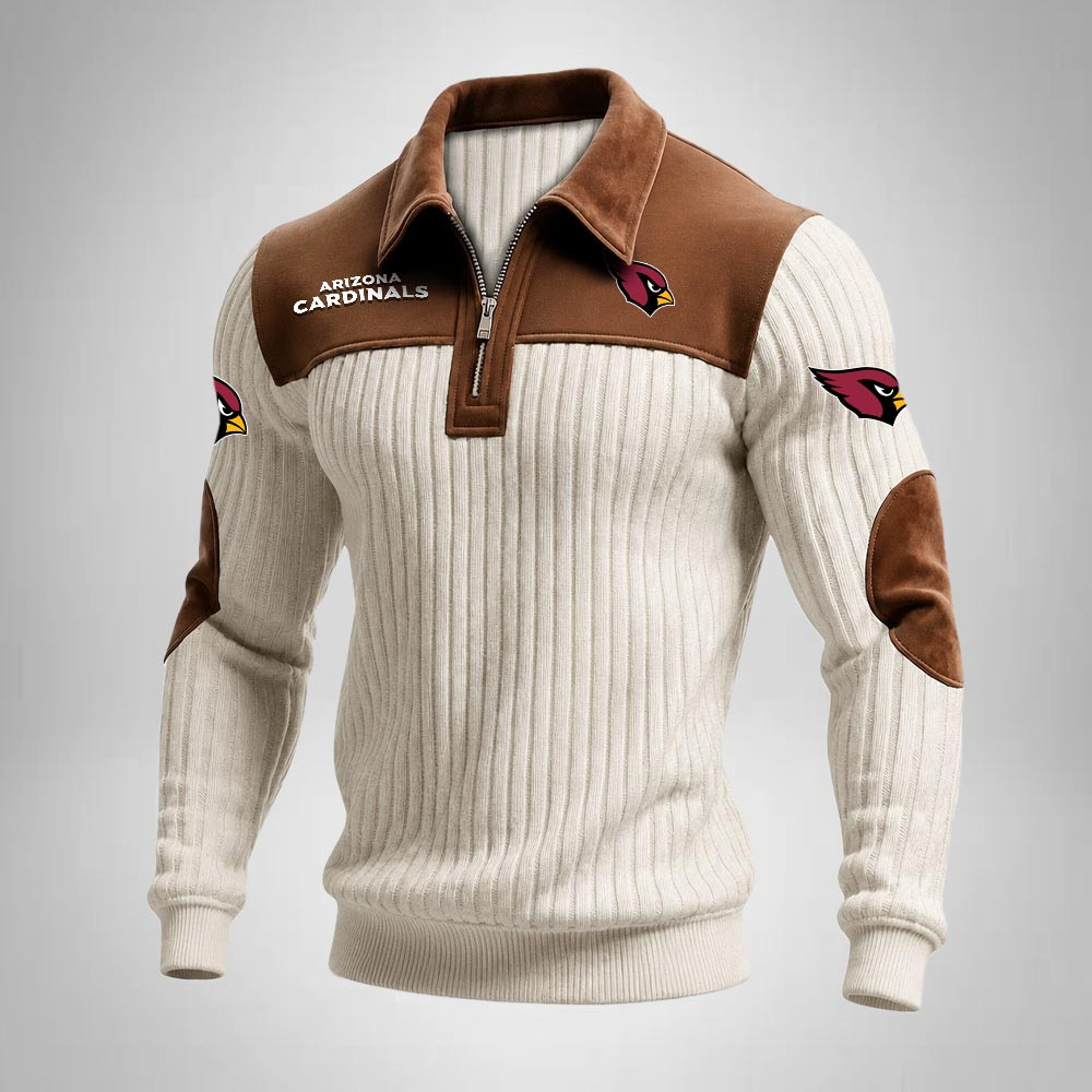 AC x NFL Men‘s Suede Zip-up Polo Shirt