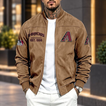 AD x MLB Suede Bomber Jacket
