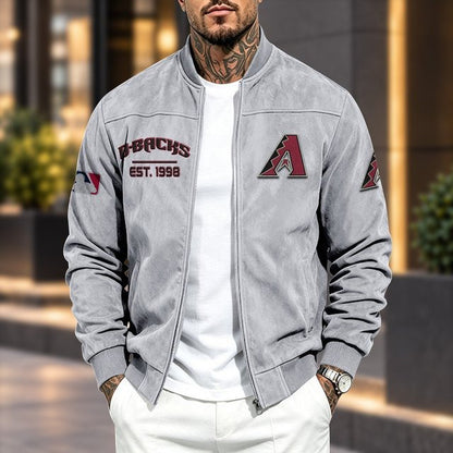 AD x MLB Suede Bomber Jacket