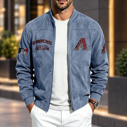 AD x MLB Suede Bomber Jacket