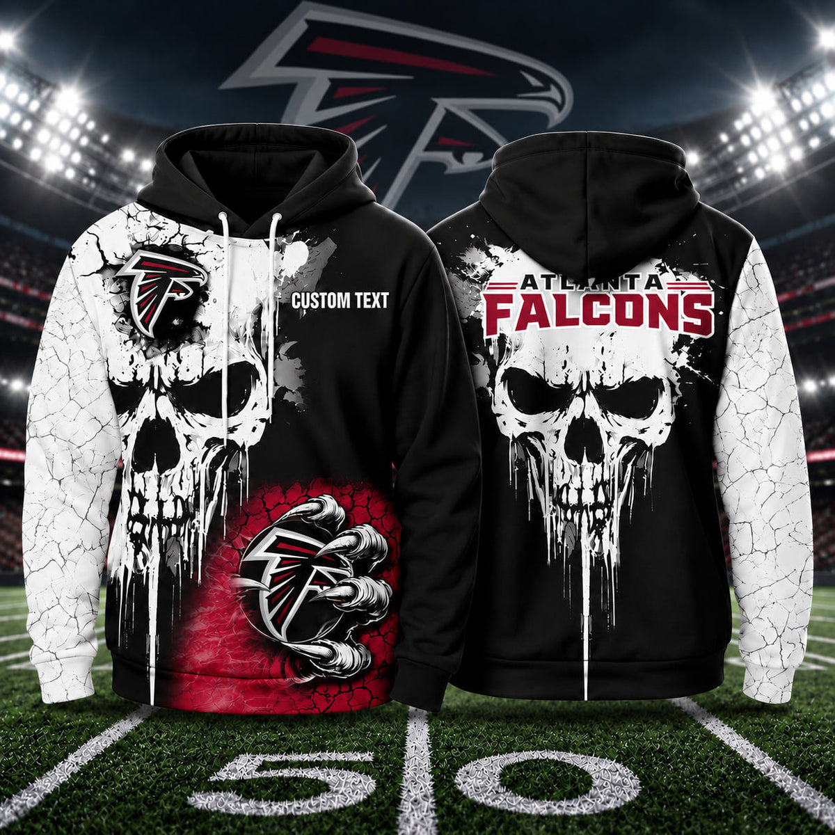 AF NFL Premium Skull Hoodie