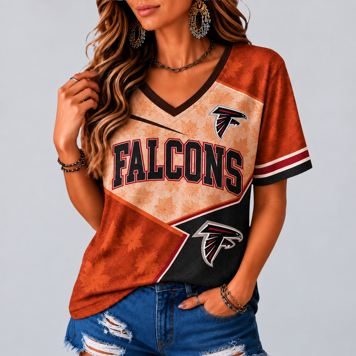 AF Premium NFL Fall Game Day V-Neck Shirt