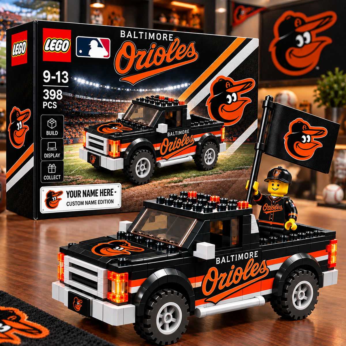 BAL x MLB Building Blocks Truck Toy Set V2