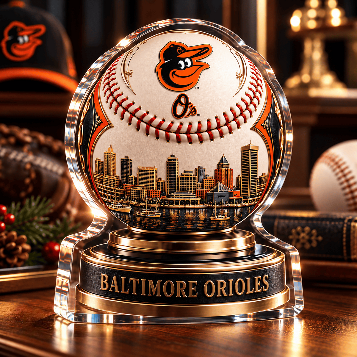 BAL x MLB Personalized Name Acrylic Block Plaque
