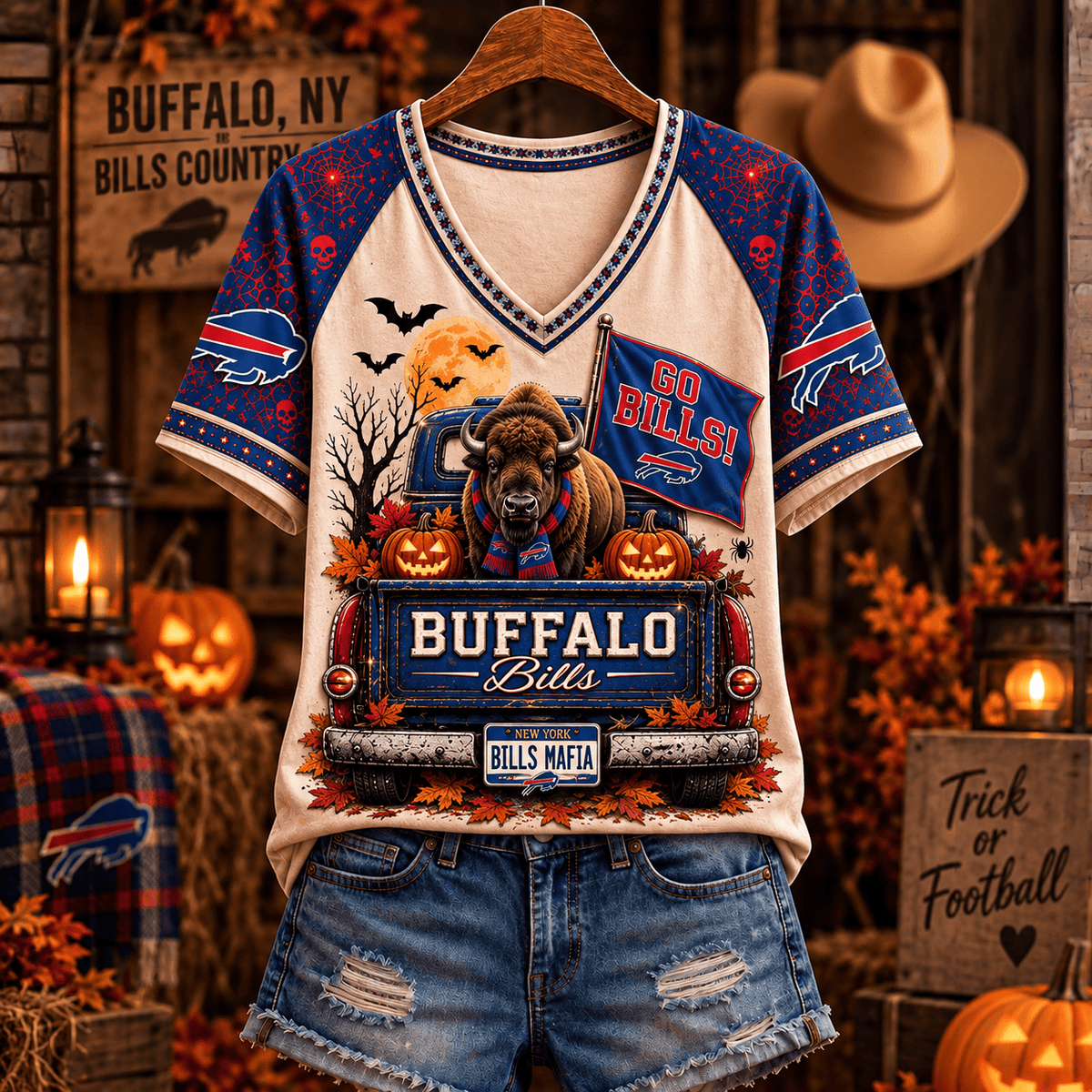 BB Premium Halloween V-Neck T Shirt Gift For Fan