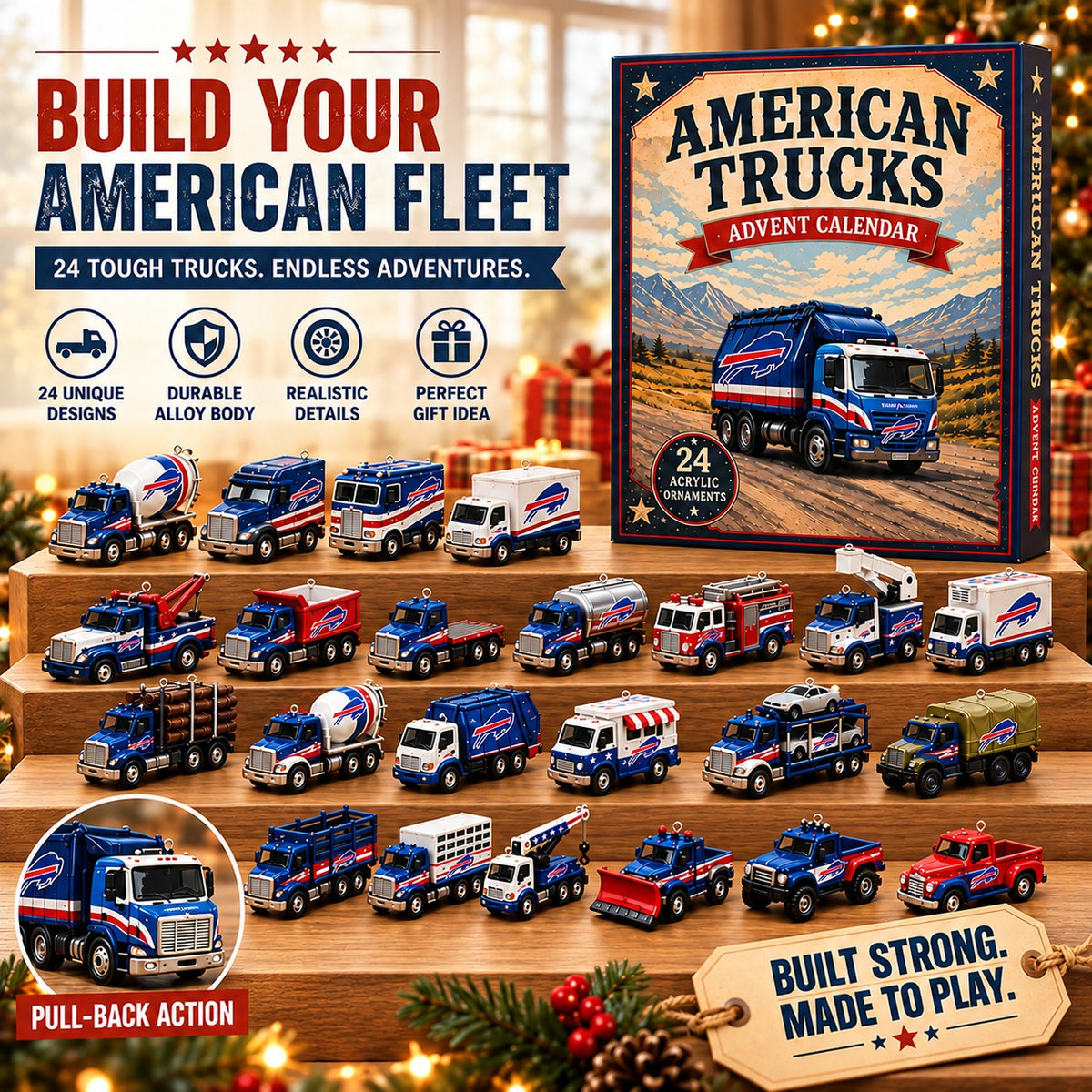 BB x NFL Personalized 24 Days Of American Trucks Advent Calendar Blink Box