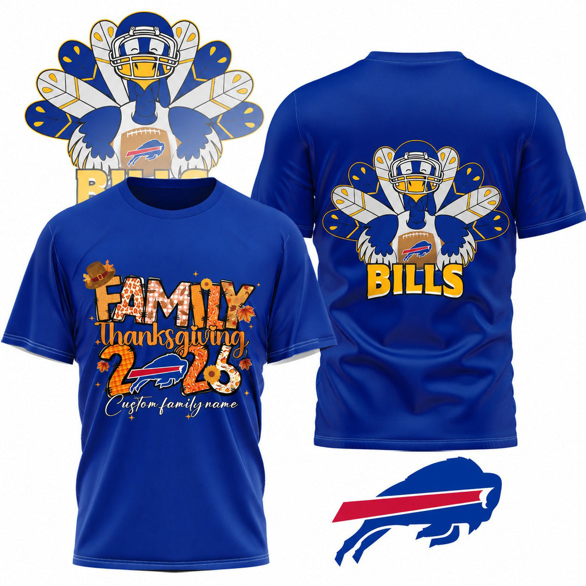BB x NFL Thanksgiving 3D Shirt