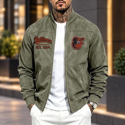 BO x MLB Suede Bomber Jacket
