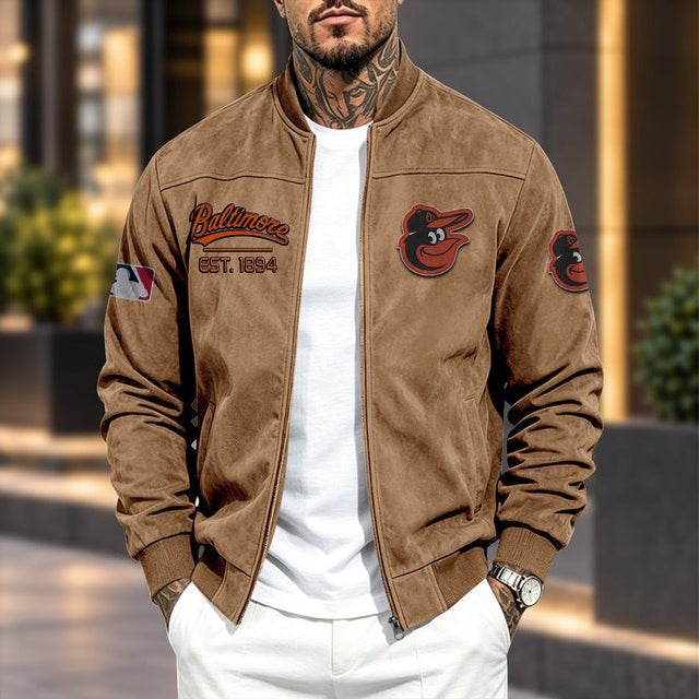BO x MLB Suede Bomber Jacket